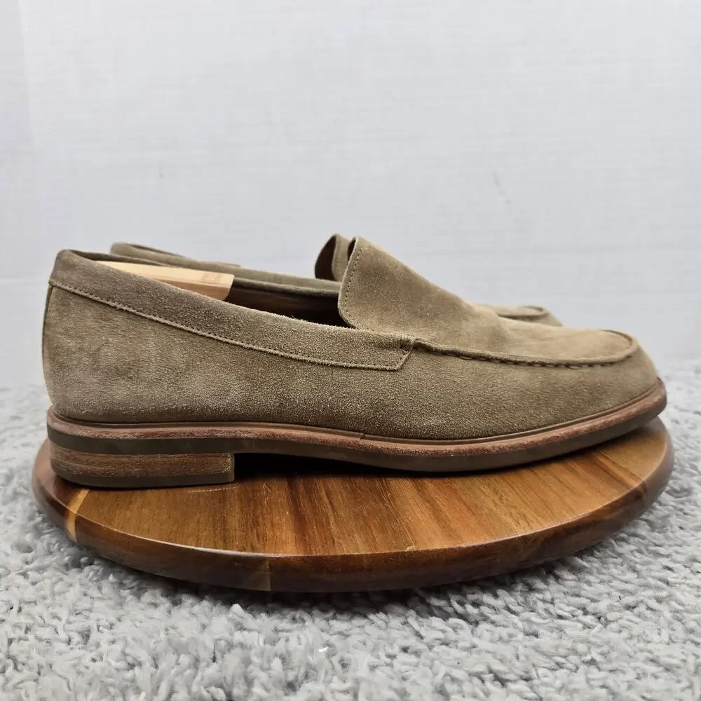 Vince Mens 11M Grant Camel Tan Suede Leather Daily Slip On Casual Daily Loafer
